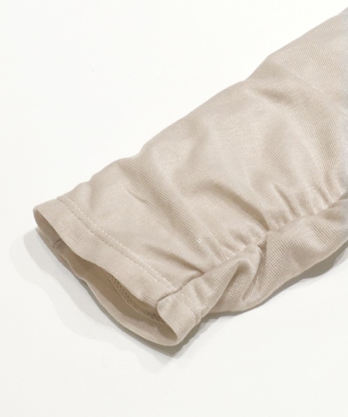 coca（coca）（コカ）の「シャーリングスリーブ ハイネックカットソー（Tシャツ/カットソー・レディース・ライトベージュ/ライトグレー・S/M/L）」の10枚目の写真