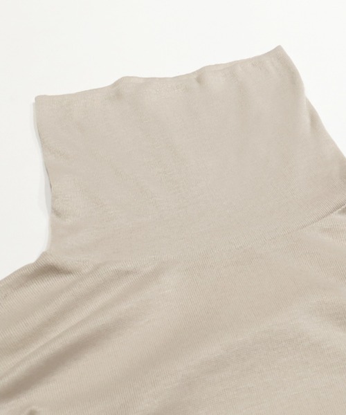 coca（coca）（コカ）の「シャーリングスリーブ ハイネックカットソー（Tシャツ/カットソー・レディース・ライトベージュ/ライトグレー・S/M/L）」の11枚目の写真