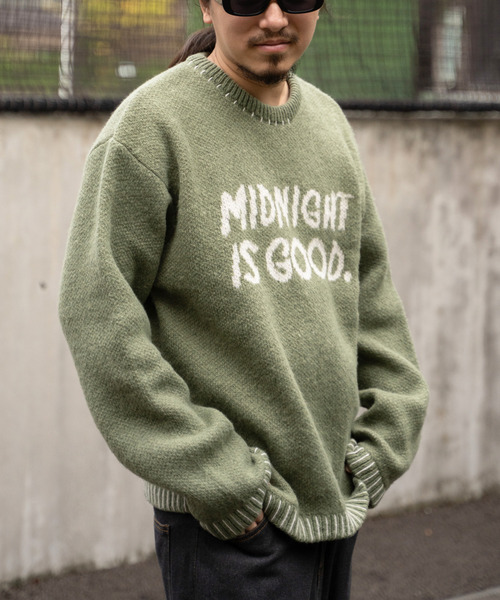 VENCEEXCHANGE（ヴァンスエクスチェンジ）の「ハンドステッチモヘアライククルーネックニット（ニット/セーター・メンズ・ネイビー/ブラック/カーキ/ホワイト・LL/L/M）」の5枚目の写真