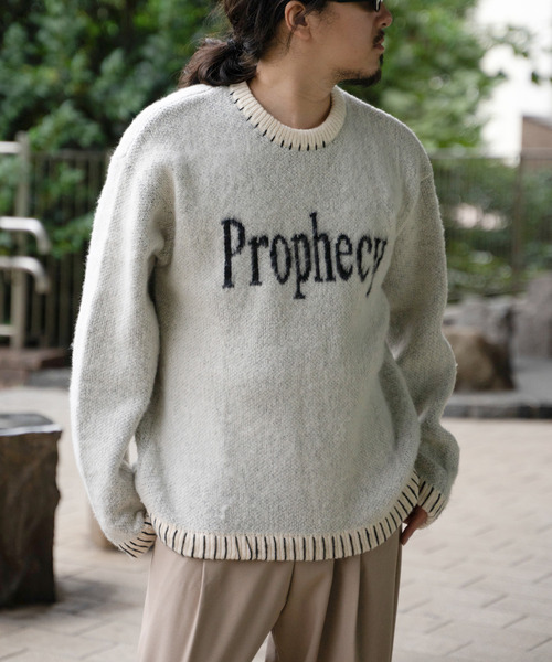 VENCEEXCHANGE（ヴァンスエクスチェンジ）の「ハンドステッチモヘアライククルーネックニット（ニット/セーター・メンズ・ネイビー/ブラック/カーキ/ホワイト・LL/L/M）」の10枚目の写真