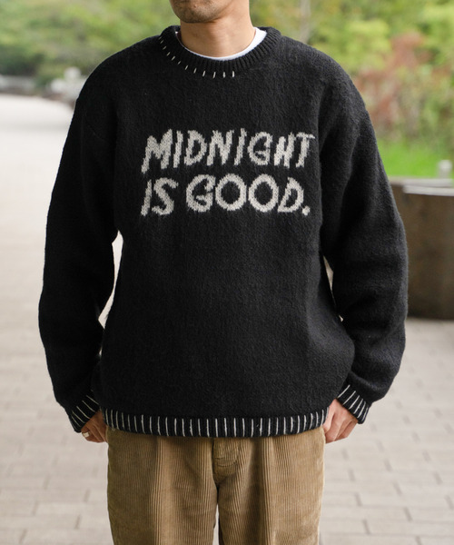 VENCEEXCHANGE（ヴァンスエクスチェンジ）の「ハンドステッチモヘアライククルーネックニット（ニット/セーター・メンズ・ネイビー/ブラック/カーキ/ホワイト・LL/L/M）」の17枚目の写真