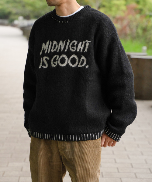 VENCEEXCHANGE（ヴァンスエクスチェンジ）の「ハンドステッチモヘアライククルーネックニット（ニット/セーター・メンズ・ネイビー/ブラック/カーキ/ホワイト・LL/L/M）」の18枚目の写真