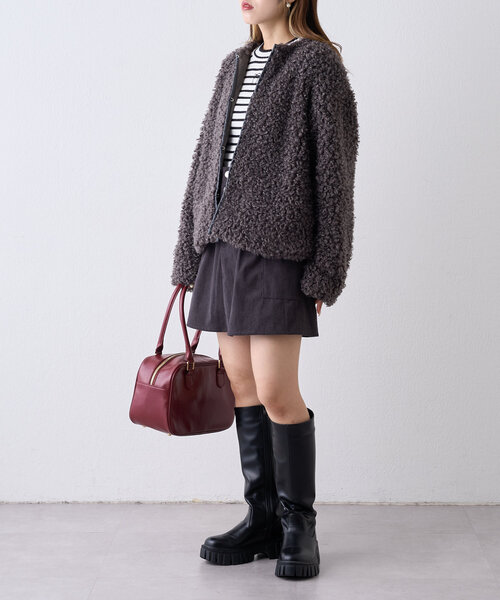 w closet（ダブルクローゼット）の「カーゴミニスカート（スカート・レディース・ブラック/チャコールグレー/ベージュ・FREE）」の21枚目の写真