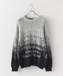 Jaquard Logo Shaggy Knit /  ロゴジャガードシャギーニット