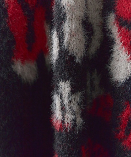 Theater code（シアターコード）の「Jaquard Logo Shaggy Knit /  ロゴジャガードシャギーニット（ニット/セーター・メンズ・ブラック/グレー・M/L）」の7枚目の写真