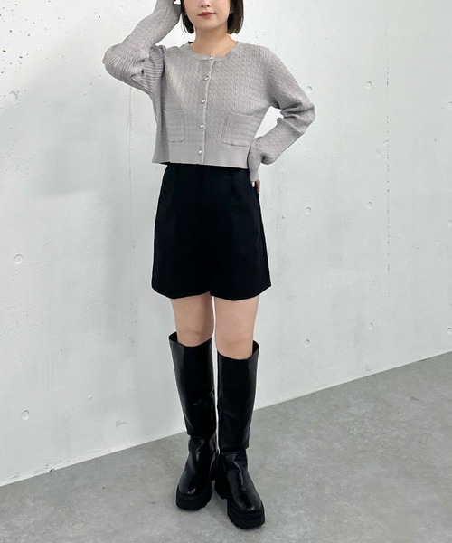 archives（アルシーヴ）の「モチモチケーブルニットカーディガン（ニット/セーター・レディース・アイボリー/ワインレッド/ブラック/グレー・MEDIUM）」の19枚目の写真