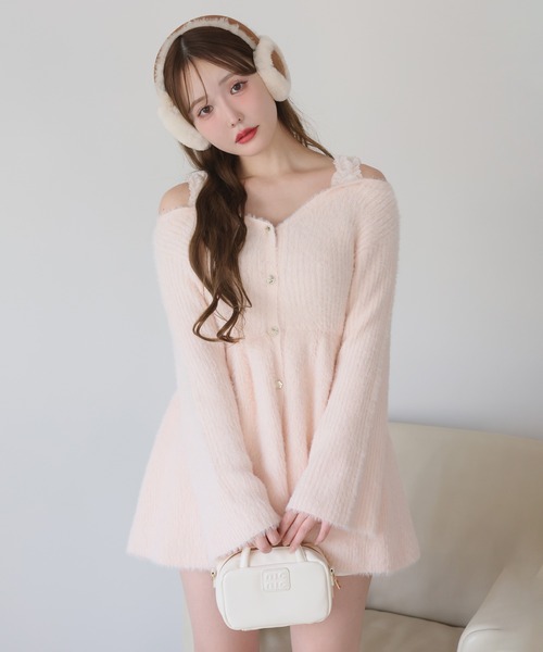 セール】ペプラムフェザーチュニック（ニット/セーター）｜one after