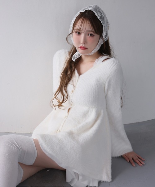 セール】ペプラムフェザーチュニック（ニット/セーター）｜one after