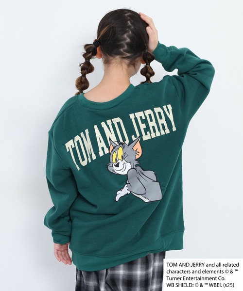 Tom&Jerry(トムアンドジェリー)の「TOM&JERRY バックプリント裏起毛トレーナー KIDS(スウェット・キッズ・ブラック系1/ネイビー/ダークグリーン系1/アッシュグレー/チャコールグレー/ヘザーチャコール/グレイッシュベージュ/ホワイト系2/ホワイト系1/ブラック/ダークグリーン/チャコールアッシュ/杢グレー/オートミール/ベージュ/チャコール・120/130/140/150/160/110)」の15枚目の写真