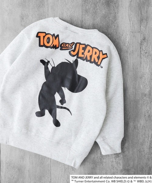 Tom&Jerry(トムアンドジェリー)の「TOM&JERRY バックプリント裏起毛トレーナー KIDS(スウェット・キッズ・ブラック系1/ネイビー/ダークグリーン系1/アッシュグレー/チャコールグレー/ヘザーチャコール/グレイッシュベージュ/ホワイト系2/ホワイト系1/ブラック/ダークグリーン/チャコールアッシュ/杢グレー/オートミール/ベージュ/チャコール・120/130/140/150/160/110)」の12枚目の写真