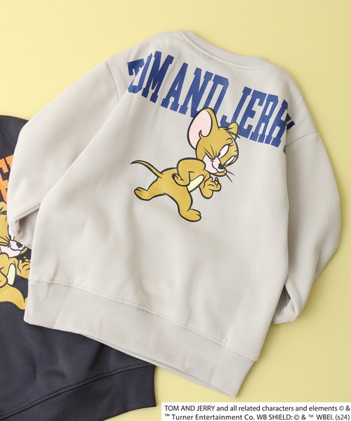 Tom&Jerry(トムアンドジェリー)の「TOM&JERRY バックプリント裏起毛トレーナー KIDS(スウェット・キッズ・ブラック系1/ネイビー/ダークグリーン系1/アッシュグレー/チャコールグレー/ヘザーチャコール/グレイッシュベージュ/ホワイト系2/ホワイト系1/ブラック/ダークグリーン/チャコールアッシュ/杢グレー/オートミール/ベージュ/チャコール・120/130/140/150/160/110)」の13枚目の写真