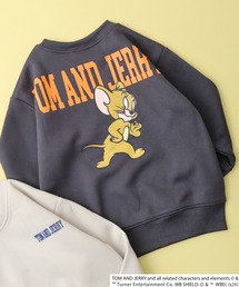 TOM&JERRY(トムアンドジェリー)のTOM&JERRY バックプリント裏起毛トレーナー KIDS(スウェット)