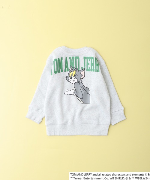 Tom&Jerry(トムアンドジェリー)の「TOM&JERRY バックプリント裏起毛トレーナー KIDS(スウェット・キッズ・ブラック系1/ネイビー/ダークグリーン系1/アッシュグレー/チャコールグレー/ヘザーチャコール/グレイッシュベージュ/ホワイト系2/ホワイト系1/ブラック/ダークグリーン/チャコールアッシュ/杢グレー/オートミール/ベージュ/チャコール・120/130/140/150/160/110)」の19枚目の写真