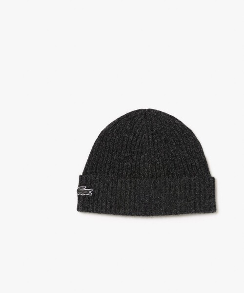 LACOSTE（ラコステ）の「メランジウールニットビーニー / ニットキャップ（ニットキャップ/ビーニー・メンズ・ブラック/ネイビー・FREE）」の7枚目の写真