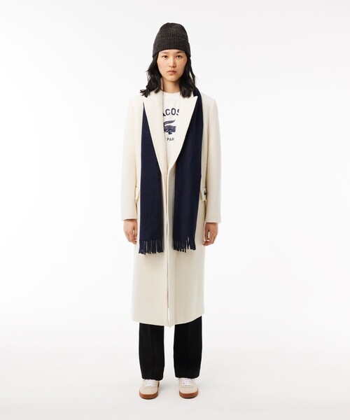 LACOSTE（ラコステ）の「メランジウールニットビーニー / ニットキャップ（ニットキャップ/ビーニー・メンズ・ブラック/ネイビー・FREE）」の9枚目の写真