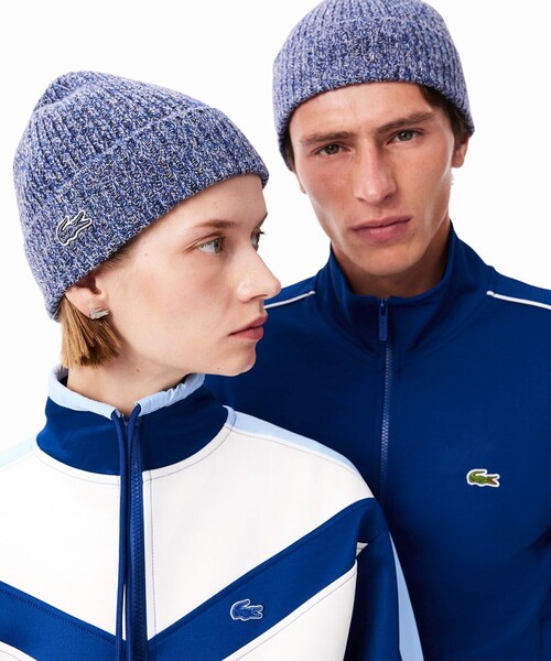 LACOSTE（ラコステ）の「メランジウールニットビーニー / ニットキャップ（ニットキャップ/ビーニー・メンズ・ブラック/ネイビー・FREE）」の10枚目の写真