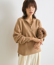 RIVE DROITE | 予約【ウォッシャブル】スキッパーポロニット(ニット/セーター)