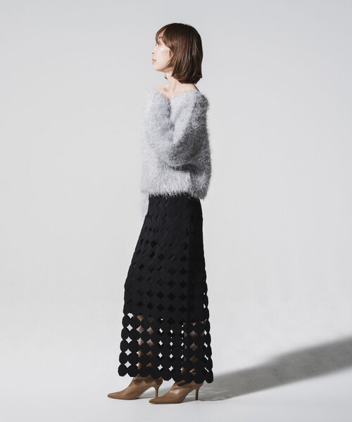 Noble（ノーブル）の「ラメフィルムヤーンニット（ニット/セーター