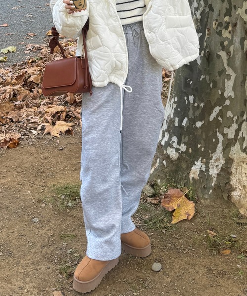 efill(エフィル)の「カジュアル スウェット パンツ(スウェットパンツ・レディース・グレー・L)」の1枚目の写真