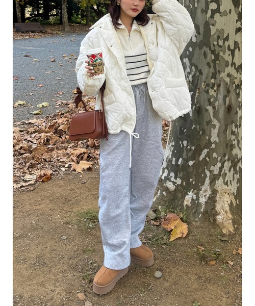 efill(エフィル)の「カジュアル スウェット パンツ(スウェットパンツ・レディース・グレー・L)」の3枚目の写真