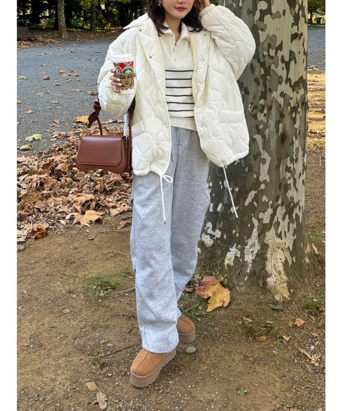 efill(エフィル)の「カジュアル スウェット パンツ(スウェットパンツ・レディース・グレー・L)」の4枚目の写真