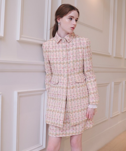 セール】【LOULOU WILLOUGHBY】LINTONツイードジャンパー