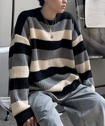 NOWLE | 【NOWLE】パステルカラー プルオーバー ボーダー ニット(ニット/セーター)