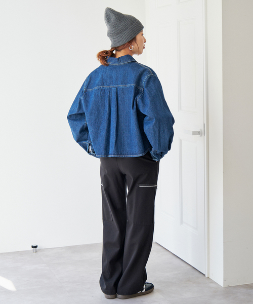 Spick & Span(スピックアンドスパン)の「ウォッシュドカーゴパンツ(カーゴパンツ・レディース・ブラック/ホワイト系その他・36/38)」の10枚目の写真