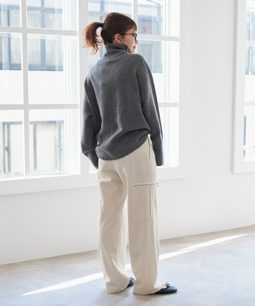 Spick & Span(スピックアンドスパン)の「ウォッシュドカーゴパンツ(カーゴパンツ・レディース・ブラック/ホワイト系その他・36/38)」の14枚目の写真