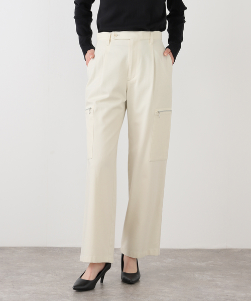 Spick & Span(スピックアンドスパン)の「ウォッシュドカーゴパンツ(カーゴパンツ・レディース・ブラック/ホワイト系その他・36/38)」の17枚目の写真