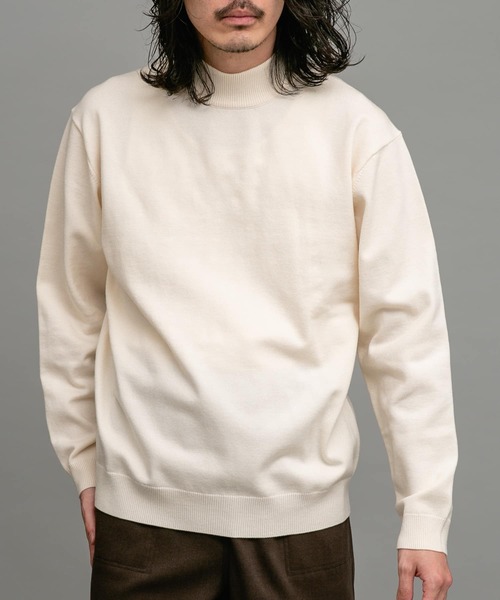 URBAN RESEARCH Sonny Label(アーバンリサーチサニーレーベル)の「ハイゲージモックネックニットプルオーバー(ニット/セーター・メンズ・ブラック/グレー/オフホワイト・MEDIUM/LARGE/X-LARGE)」の4枚目の写真
