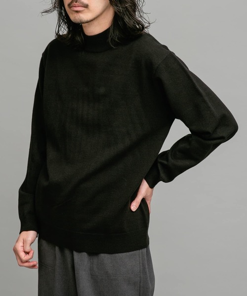 URBAN RESEARCH Sonny Label(アーバンリサーチサニーレーベル)の「ハイゲージモックネックニットプルオーバー(ニット/セーター・メンズ・ブラック/グレー/オフホワイト・MEDIUM/LARGE/X-LARGE)」の9枚目の写真