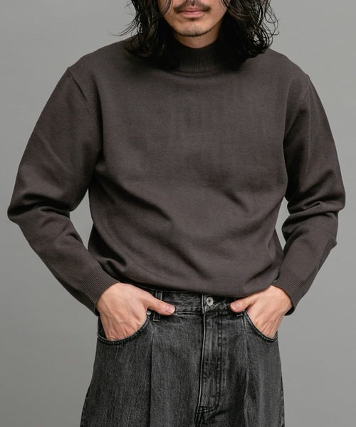 URBAN RESEARCH Sonny Label(アーバンリサーチサニーレーベル)の「ハイゲージモックネックニットプルオーバー(ニット/セーター・メンズ・ブラック/グレー/オフホワイト・MEDIUM/LARGE/X-LARGE)」の15枚目の写真