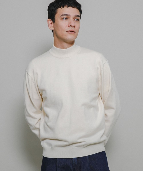 URBAN RESEARCH Sonny Label(アーバンリサーチサニーレーベル)の「ハイゲージモックネックニットプルオーバー(ニット/セーター・メンズ・ブラック/グレー/オフホワイト・MEDIUM/LARGE/X-LARGE)」の2枚目の写真