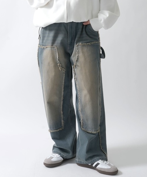 Starting Over(スターティングオーバー)の「vintage like street design loose fit denim pants/ヴィンテージ ライク ストリートデザイン ルーズフィット デニムパンツ(デニムパンツ・メンズ・ライトインディゴブルー/インディゴブルー/ブラック/ブルー系その他2/ブラック系その他2/ブラック系その他/ブルー系その他・M/L)」の7枚目の写真