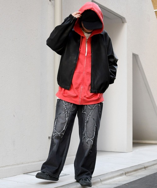 Starting Over(スターティングオーバー)の「vintage like street design loose fit denim pants/ヴィンテージ ライク ストリートデザイン ルーズフィット デニムパンツ(デニムパンツ・メンズ・ライトインディゴブルー/インディゴブルー/ブラック/ブルー系その他2/ブラック系その他2/ブラック系その他/ブルー系その他・M/L)」の14枚目の写真
