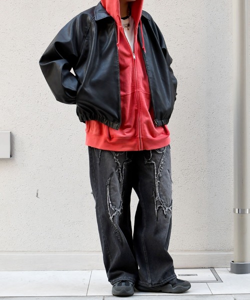 Starting Over(スターティングオーバー)の「vintage like street design loose fit denim pants/ヴィンテージ ライク ストリートデザイン ルーズフィット デニムパンツ(デニムパンツ・メンズ・ライトインディゴブルー/インディゴブルー/ブラック/ブルー系その他2/ブラック系その他2/ブラック系その他/ブルー系その他・M/L)」の15枚目の写真