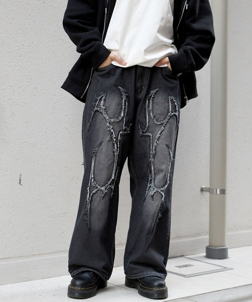 Starting Over(スターティングオーバー)の「vintage like street design loose fit denim pants/ヴィンテージ ライク ストリートデザイン ルーズフィット デニムパンツ(デニムパンツ・メンズ・ライトインディゴブルー/インディゴブルー/ブラック/ブルー系その他2/ブラック系その他2/ブラック系その他/ブルー系その他・M/L)」の22枚目の写真