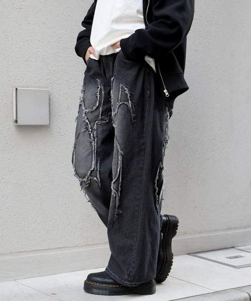Starting Over(スターティングオーバー)の「vintage like street design loose fit denim pants/ヴィンテージ ライク ストリートデザイン ルーズフィット デニムパンツ(デニムパンツ・メンズ・ライトインディゴブルー/インディゴブルー/ブラック/ブルー系その他2/ブラック系その他2/ブラック系その他/ブルー系その他・M/L)」の21枚目の写真