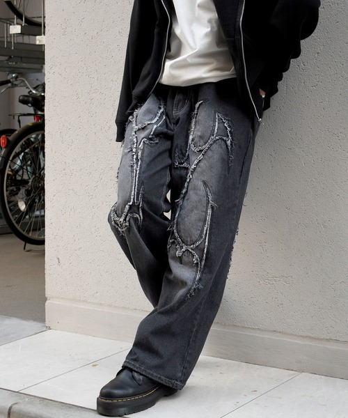 Starting Over(スターティングオーバー)の「vintage like street design loose fit denim pants/ヴィンテージ ライク ストリートデザイン ルーズフィット デニムパンツ(デニムパンツ・メンズ・ライトインディゴブルー/インディゴブルー/ブラック/ブルー系その他2/ブラック系その他2/ブラック系その他/ブルー系その他・M/L)」の20枚目の写真