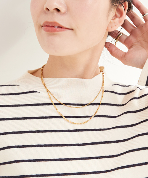 関税/送料込み【ELMNT】ヘリックスチェーンネックレス mb-necklace2-02069 ステンレス チェーンネックレス ☆WA04 | L