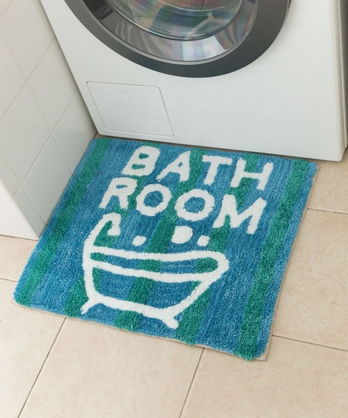 niko and...（ニコアンド）の「[LAUNDROMAT&TUB]バスモチーフバスマット（バス/トイレグッズ・レディース・イエロー/ブルー・0）」の2枚目の写真