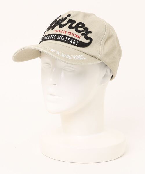 AVIREX(アヴィレックス)の「【AVIREX】EX フェルト叩きつけ PIGMENTCAP/フェルトロゴキャップ(キャップ・メンズ・チャコール/ベージュ/カーキ・FREE)」の2枚目の写真