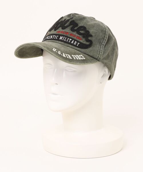 AVIREX(アヴィレックス)の「【AVIREX】EX フェルト叩きつけ PIGMENTCAP/フェルトロゴキャップ(キャップ・メンズ・チャコール/ベージュ/カーキ・FREE)」の3枚目の写真