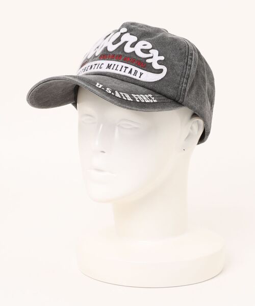 AVIREX(アヴィレックス)の「【AVIREX】EX フェルト叩きつけ PIGMENTCAP/フェルトロゴキャップ(キャップ・メンズ・チャコール/ベージュ/カーキ・FREE)」の1枚目の写真