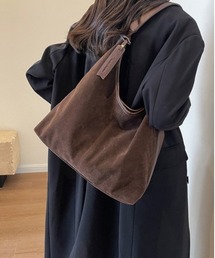 COMON＋（コモンプラス）の「A4サイズも入る ベルベット調ワンショルダートートバック（ショルダーバッグ）」