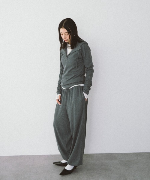 HANNE（アン）の「ドロストヘムリブイージーパンツ（その他パンツ・レディース・グレー/レッド・S/M）」の9枚目の写真