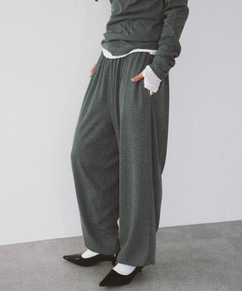 HANNE（アン）の「ドロストヘムリブイージーパンツ（その他パンツ・レディース・グレー/レッド・S/M）」の12枚目の写真