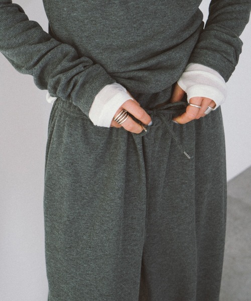 HANNE（アン）の「ドロストヘムリブイージーパンツ（その他パンツ・レディース・グレー/レッド・S/M）」の16枚目の写真