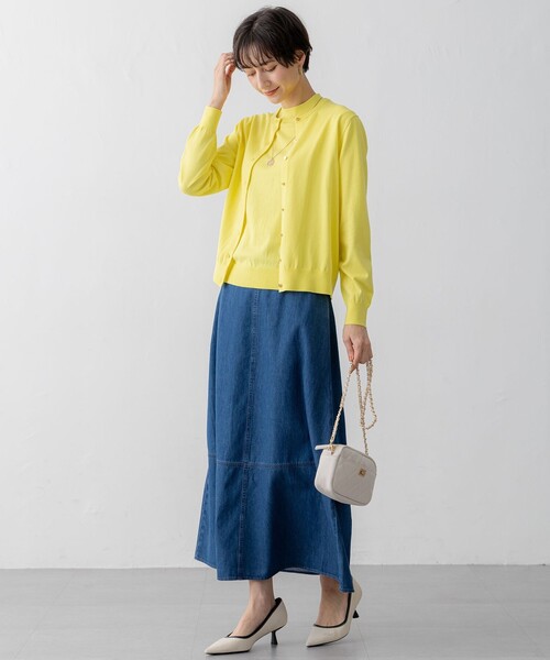 23区（ニジュウサンク）の「【洗える】ライトダンガリー フレア スカート（スカート・レディース・スカイブルー系/ターコイズブルー系・38/36/40）」の11枚目の写真
